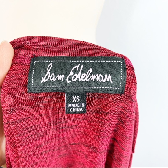 4/$25 Sam Edelman Isla Metallic Knit Burnout Tank - Picture 6 of 8